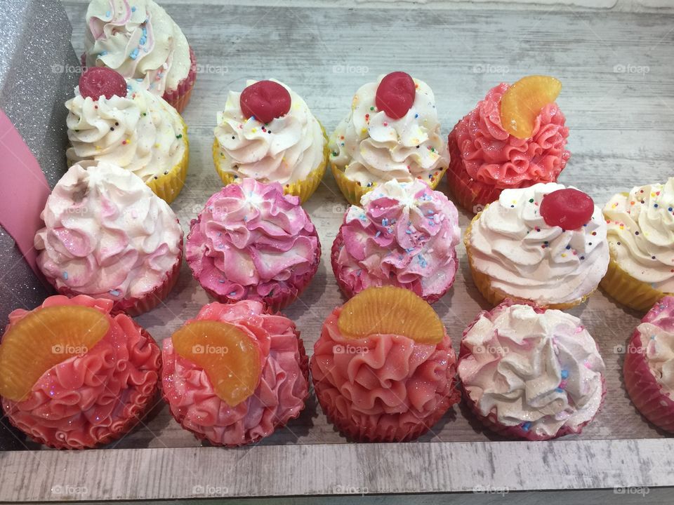 Cupcake shaped body soap