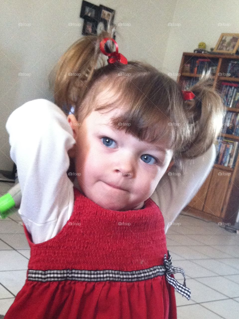 pig tails. just watching her play and snapped this