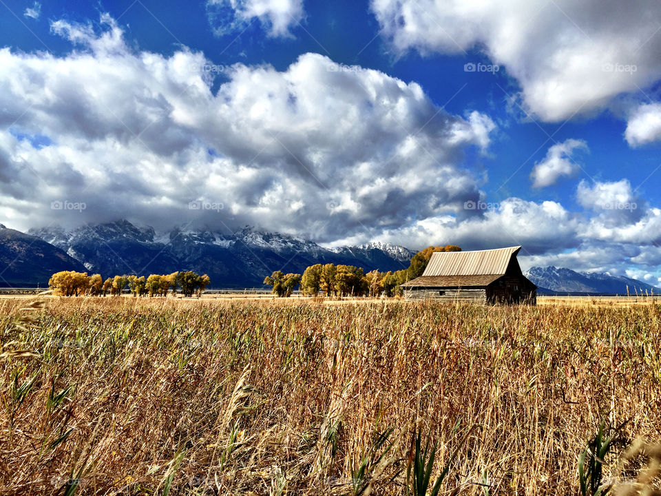 Barn and Teton Range