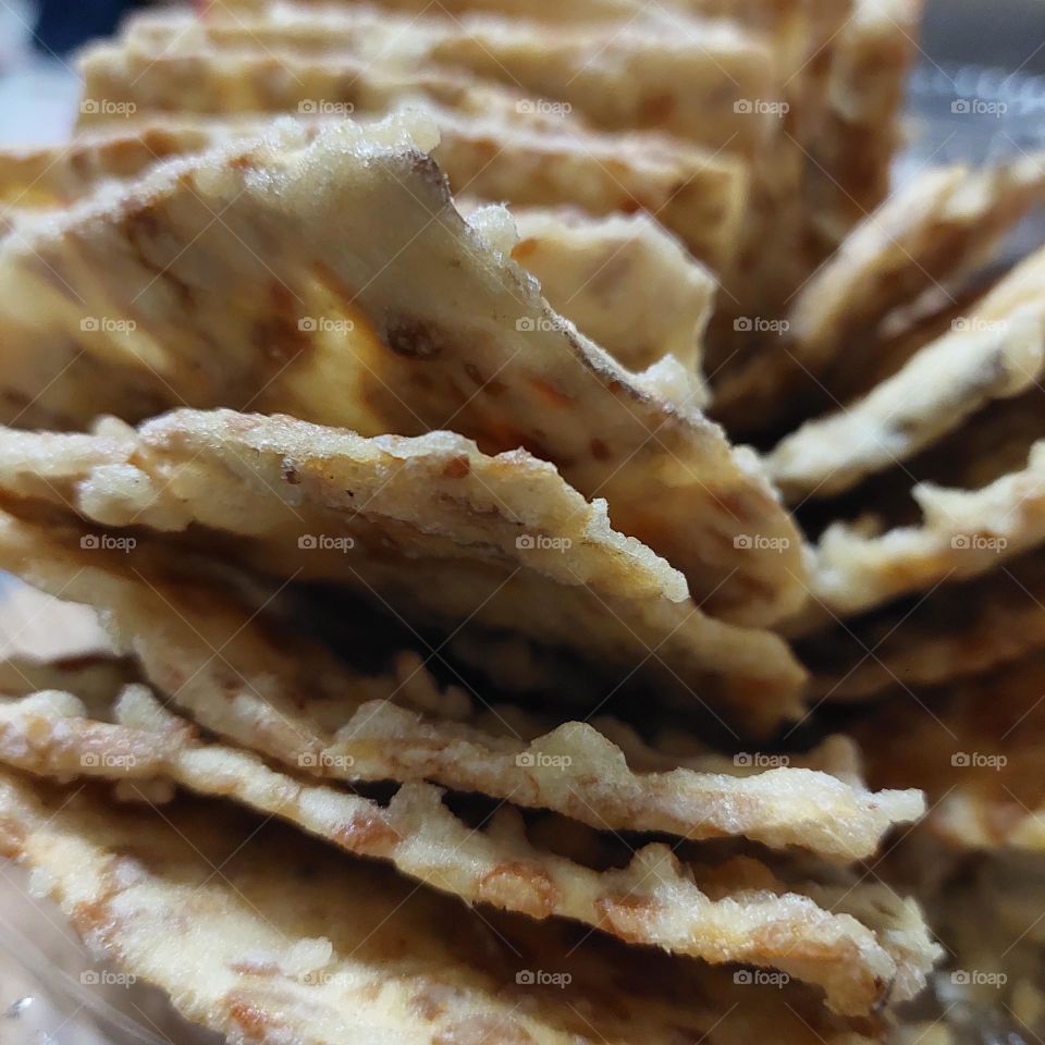 Fried tempeh is a delicious and healthy snack.  Soybean is the basic ingredient to make it