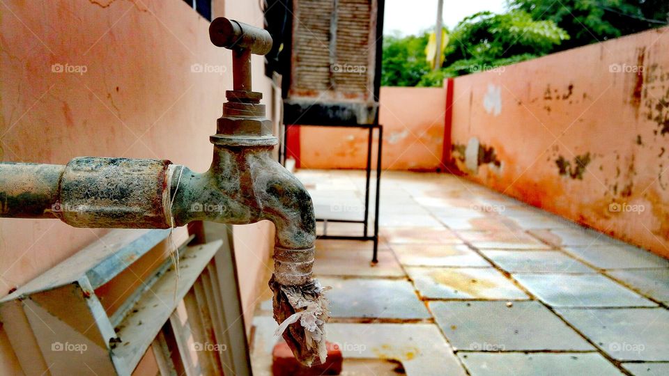 Mobile Photography, Rusting, No Water, Tap, Drought, Stop Wastage of Water.