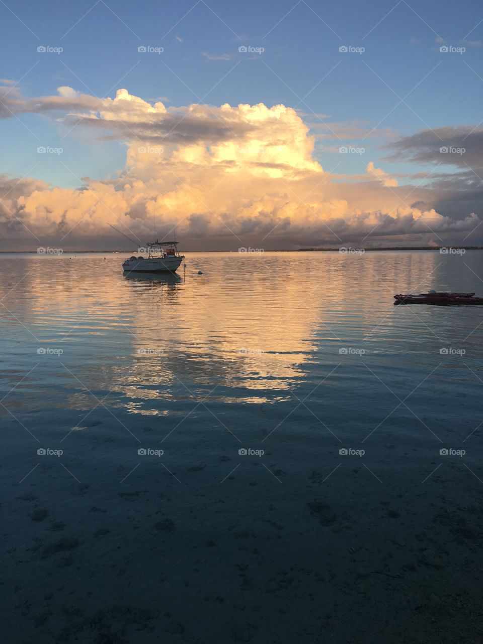 Morning light on atoll