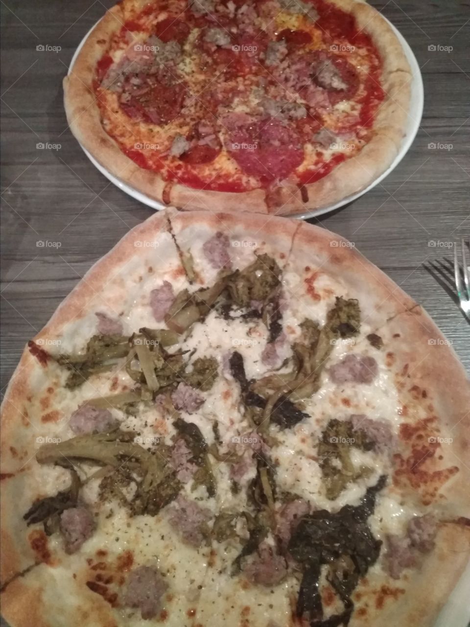 Two Delicious Italian Pizzas