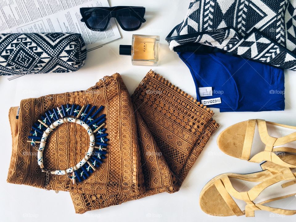 Awesome fashion flat lays with modern ethnic style.