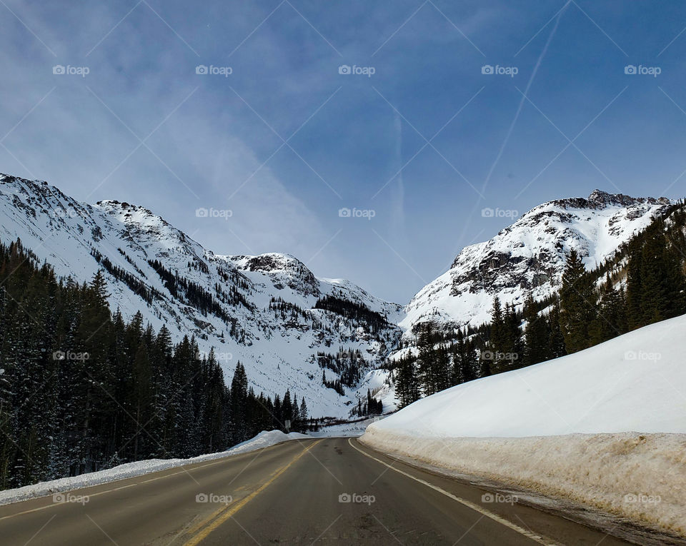 Driving through the Rockies