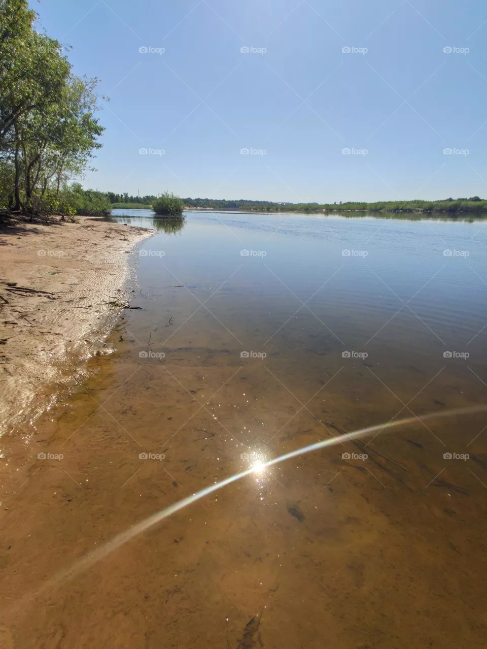 Sun in the river