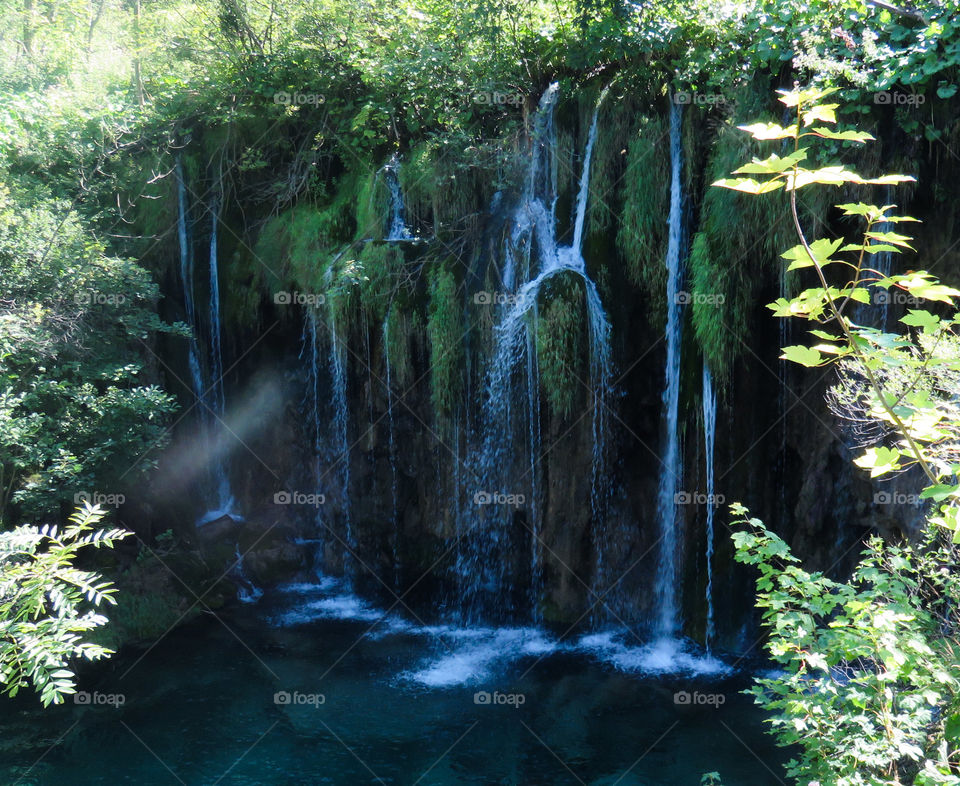 Waterfall in forest