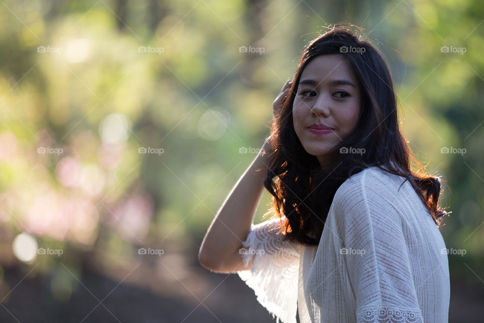 Cute girl in the park 