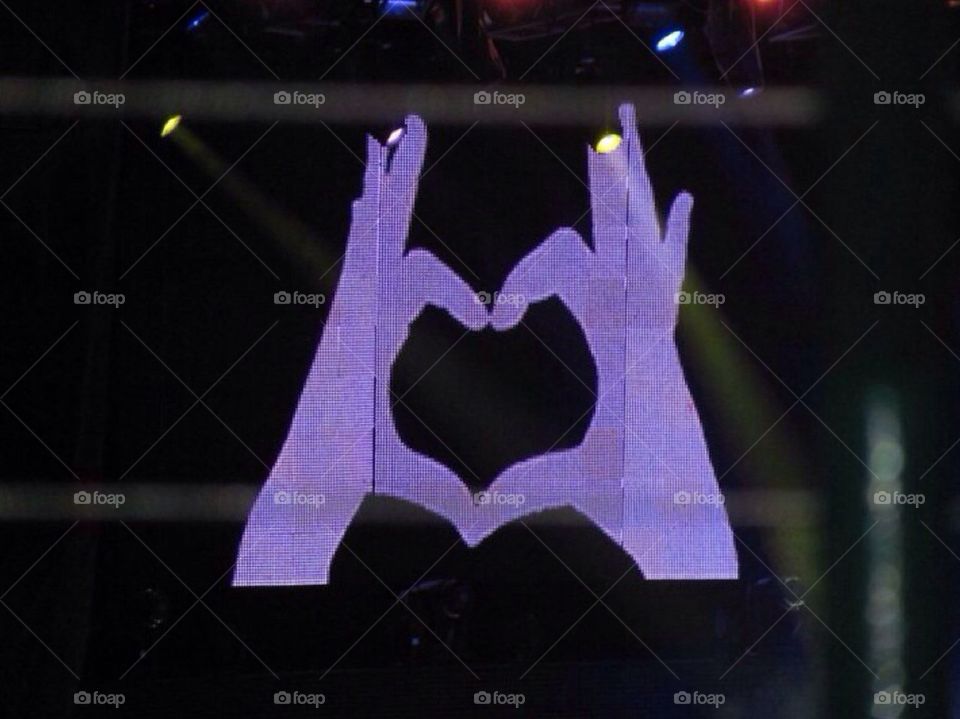 Throwing the heart. Tegan and Sara were the special guest of a Paramore concert Honda civic tour.. Screams Louder than their fans..