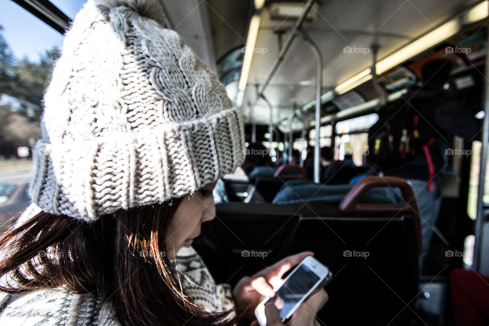 Girl on the bus