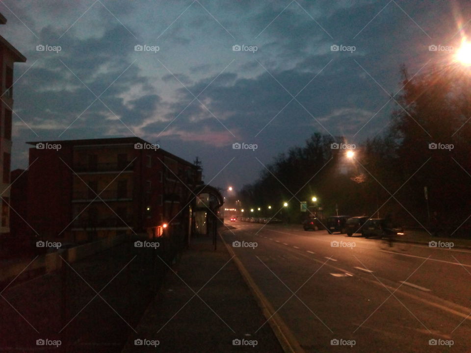 Road, Sunset, Street, No Person, Dawn