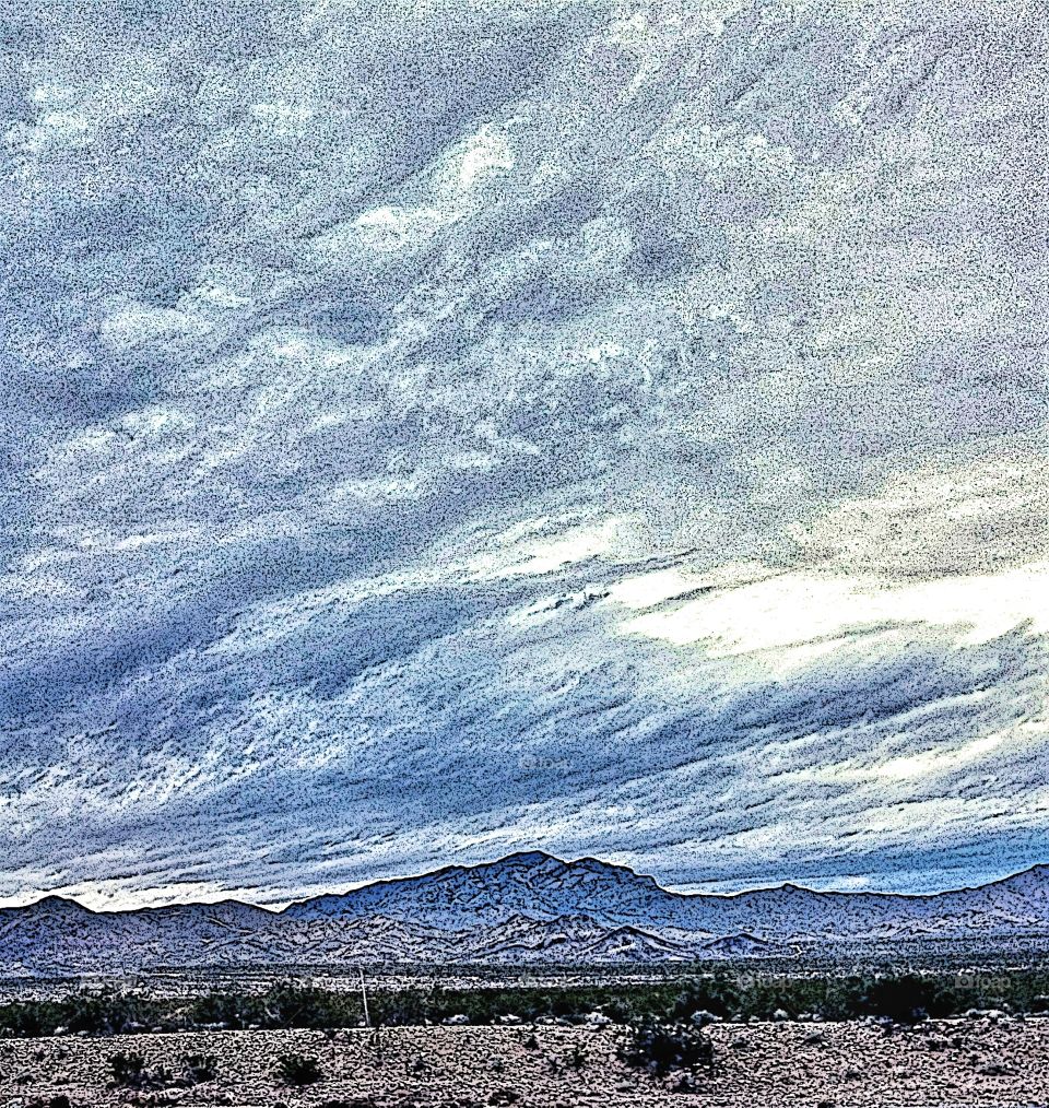Storm Clouds over the Desert Floor!
