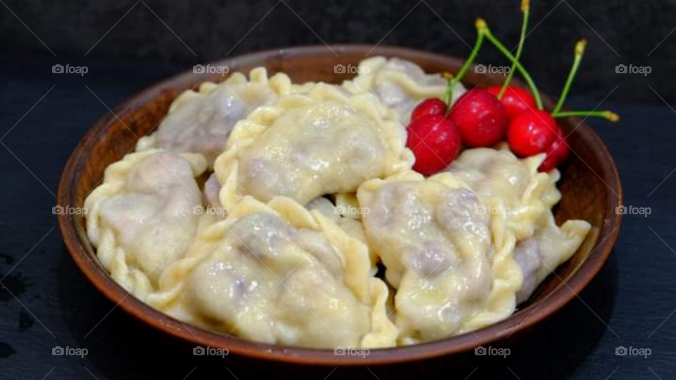 dumplings with cherries