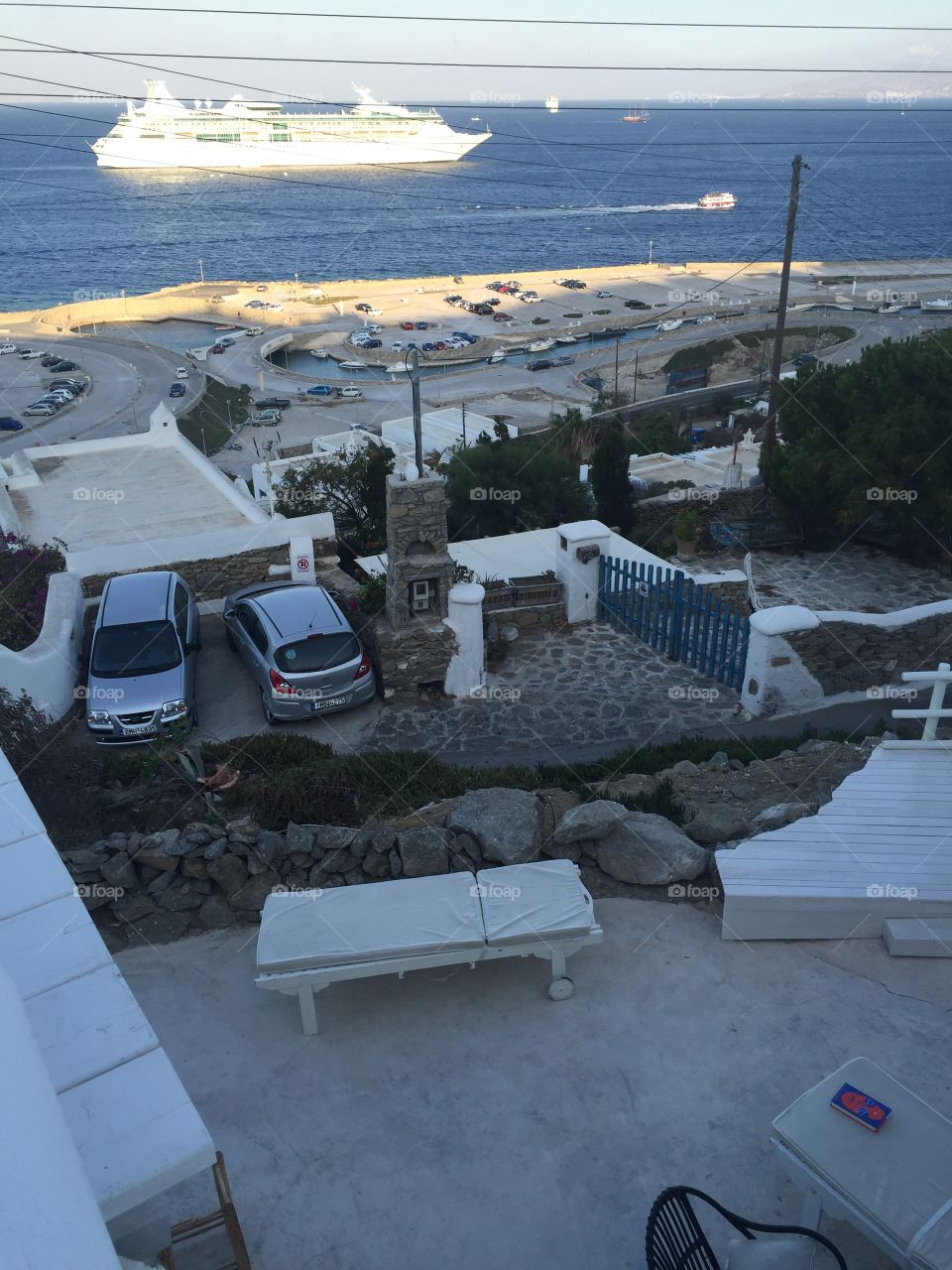 View from Airbnb in mykonos