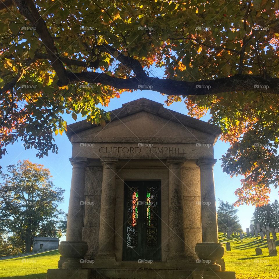 Autumn beauty in the cemetery