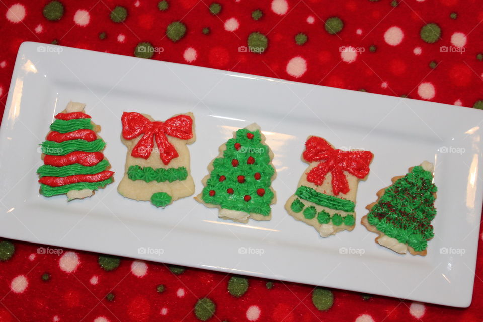 Christmas sugar cookies with Buttercream Icing 