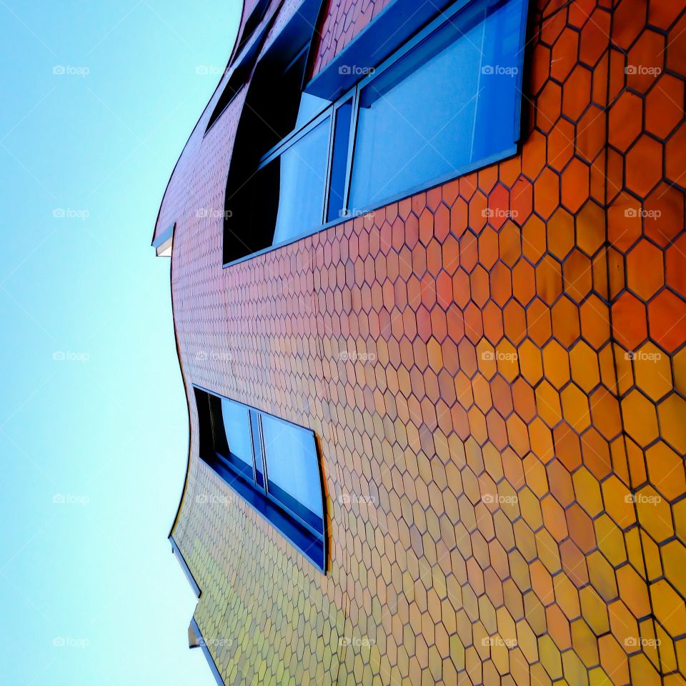 Rainbow face facade . Rainbow face facade 