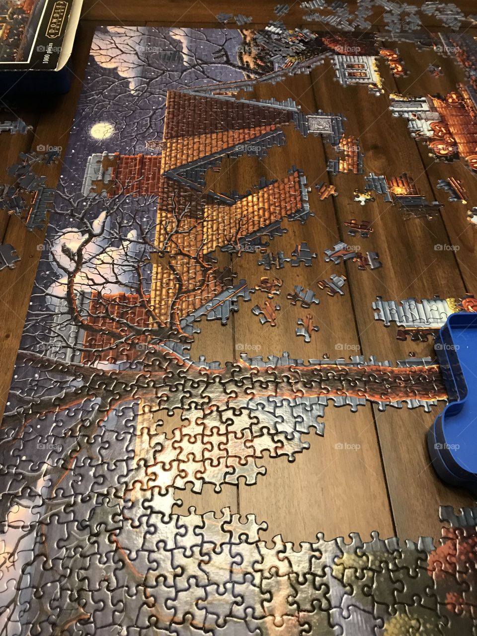 Doing puzzles with mom