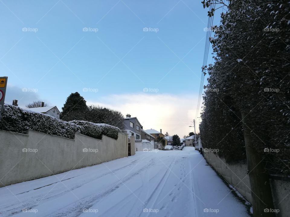 Snow up the lane