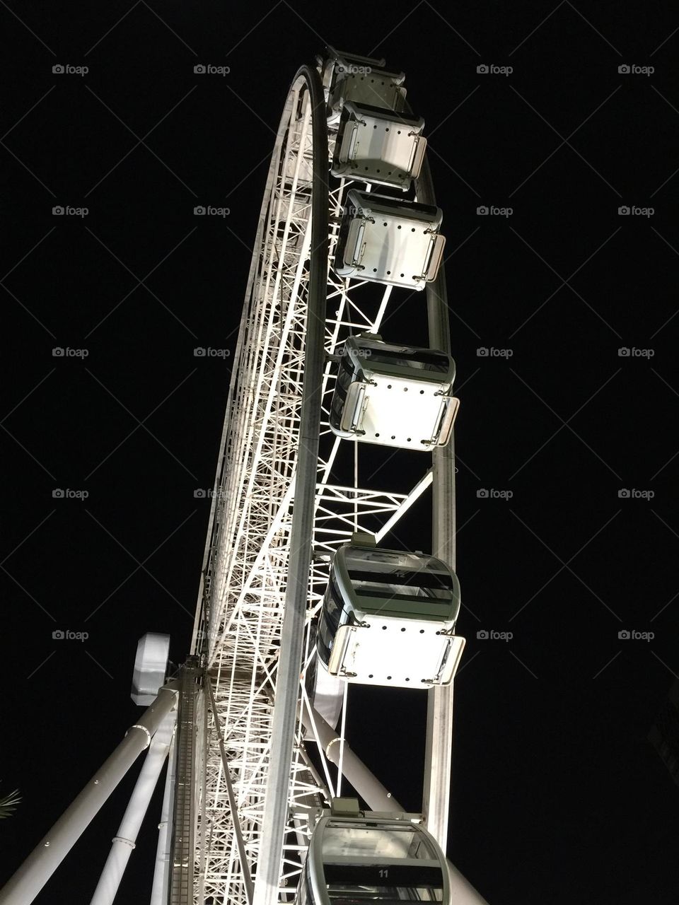 An urban flower. The Ferris wheel at night makes for an epic contrast 