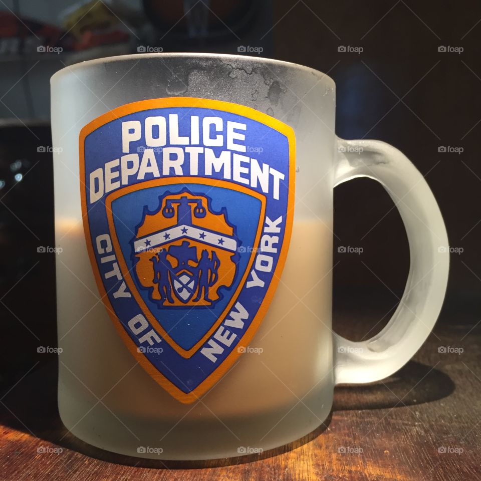 New York police department coffee mug