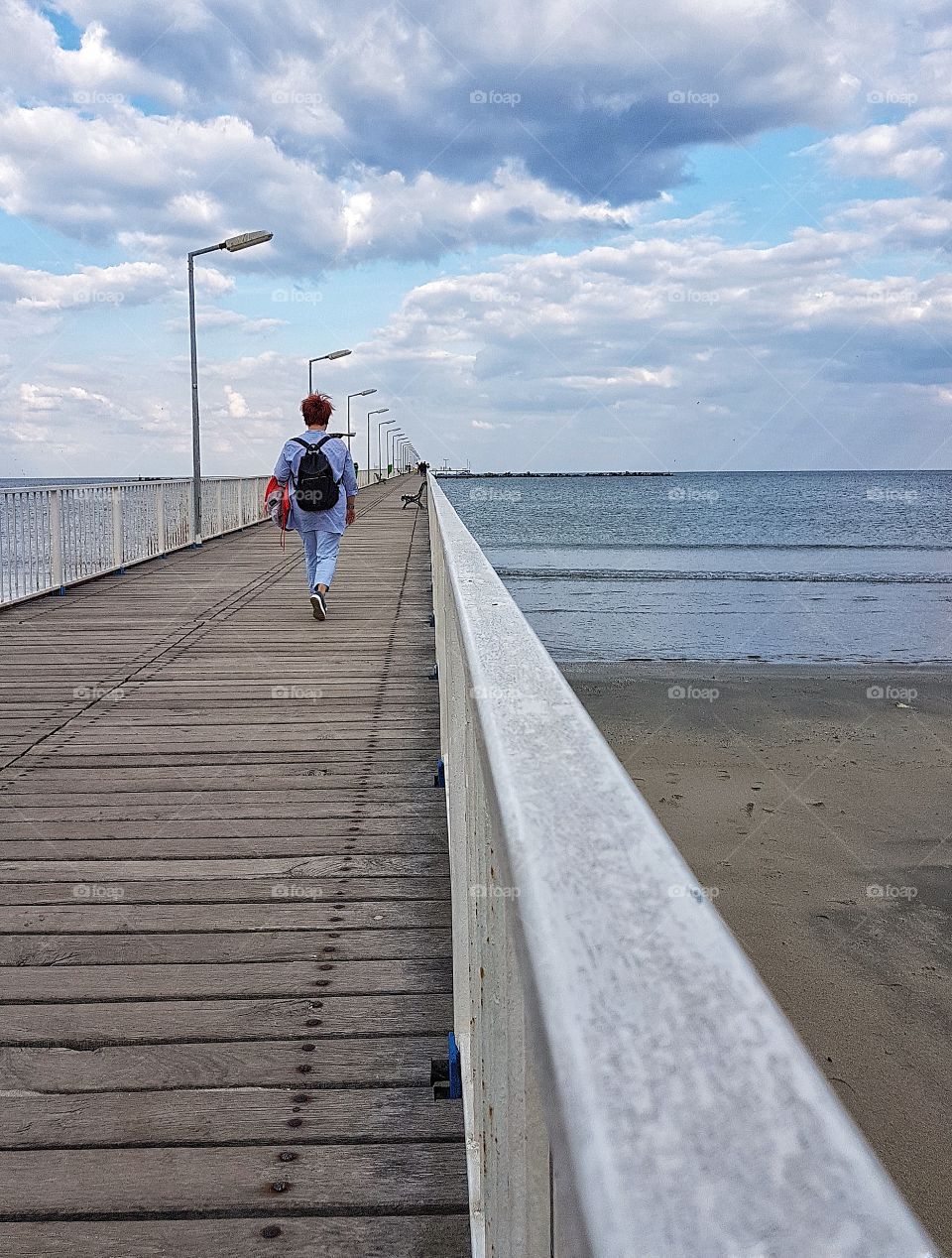 Lady in blue