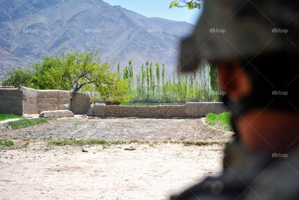 View from a Soldier. View from a U.S. Soldier keeping watch in Kabul Afghanistan 