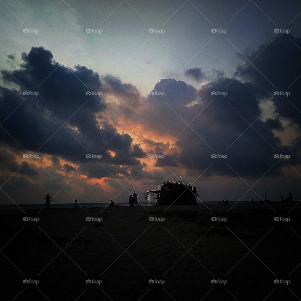 Beach on a cloudy day!