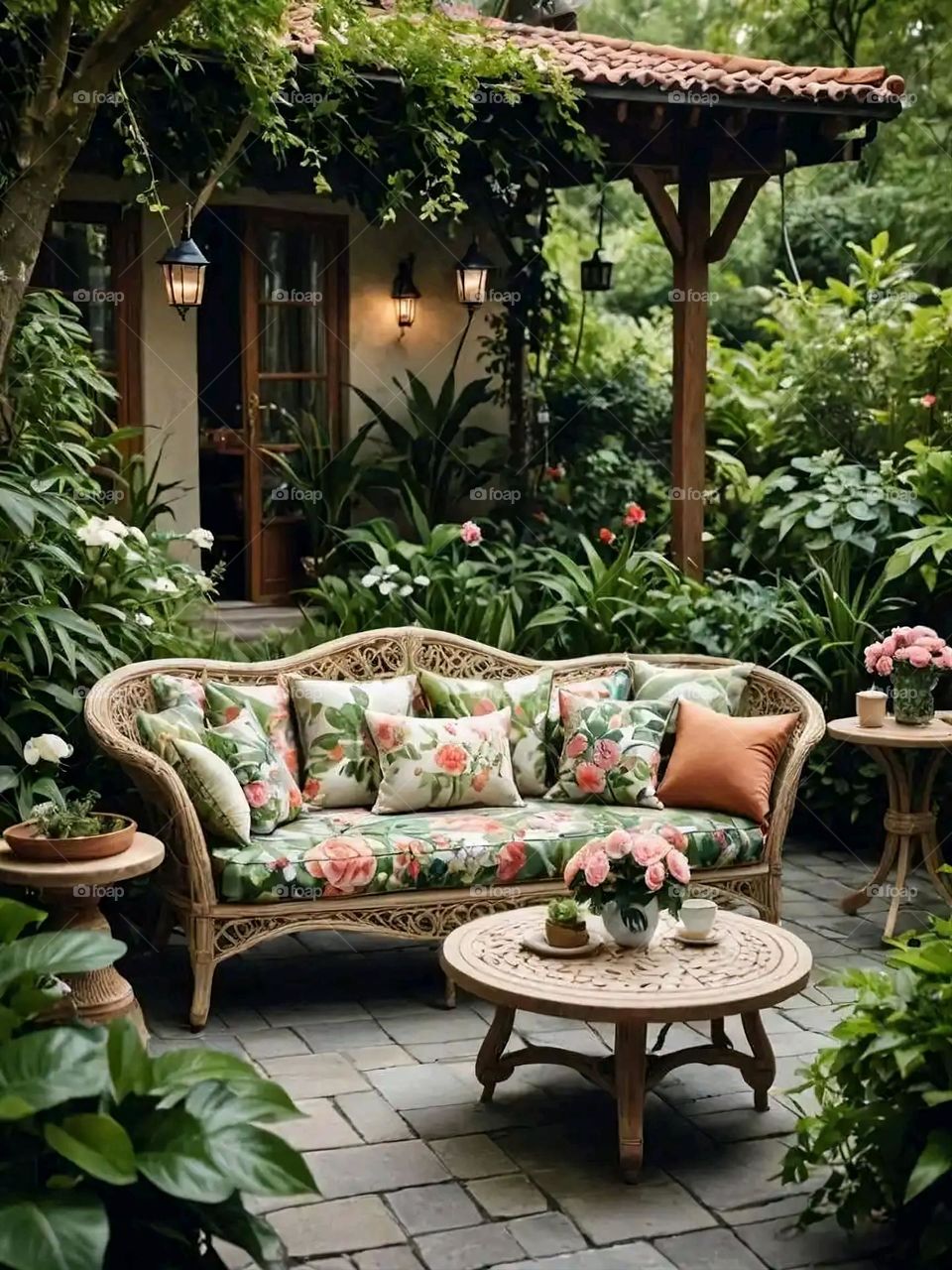 Glory be to God, the magnificent and picturesque view and the natural green trees are a view that is nothing more wonderful than it