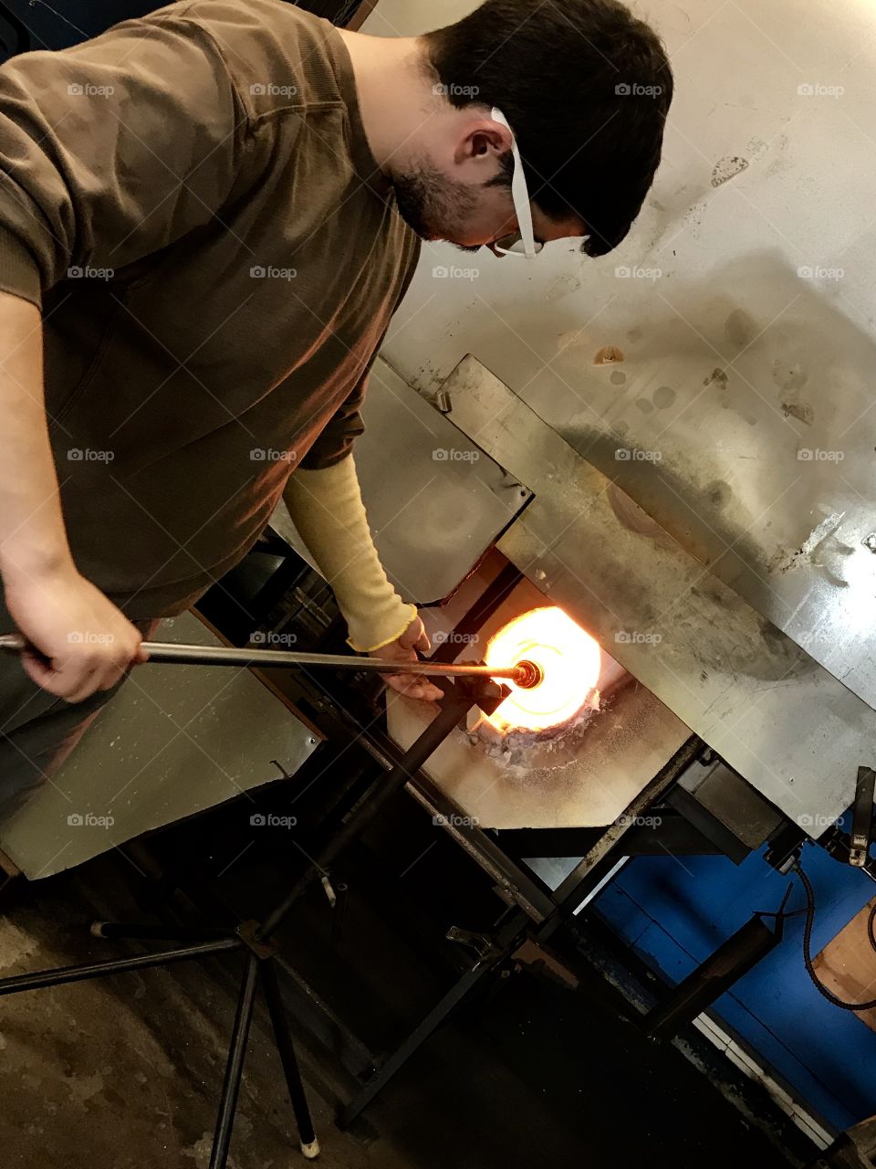 Glass blowing fire 