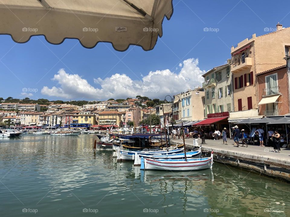Harbour of cassis in the Mediterranean sea