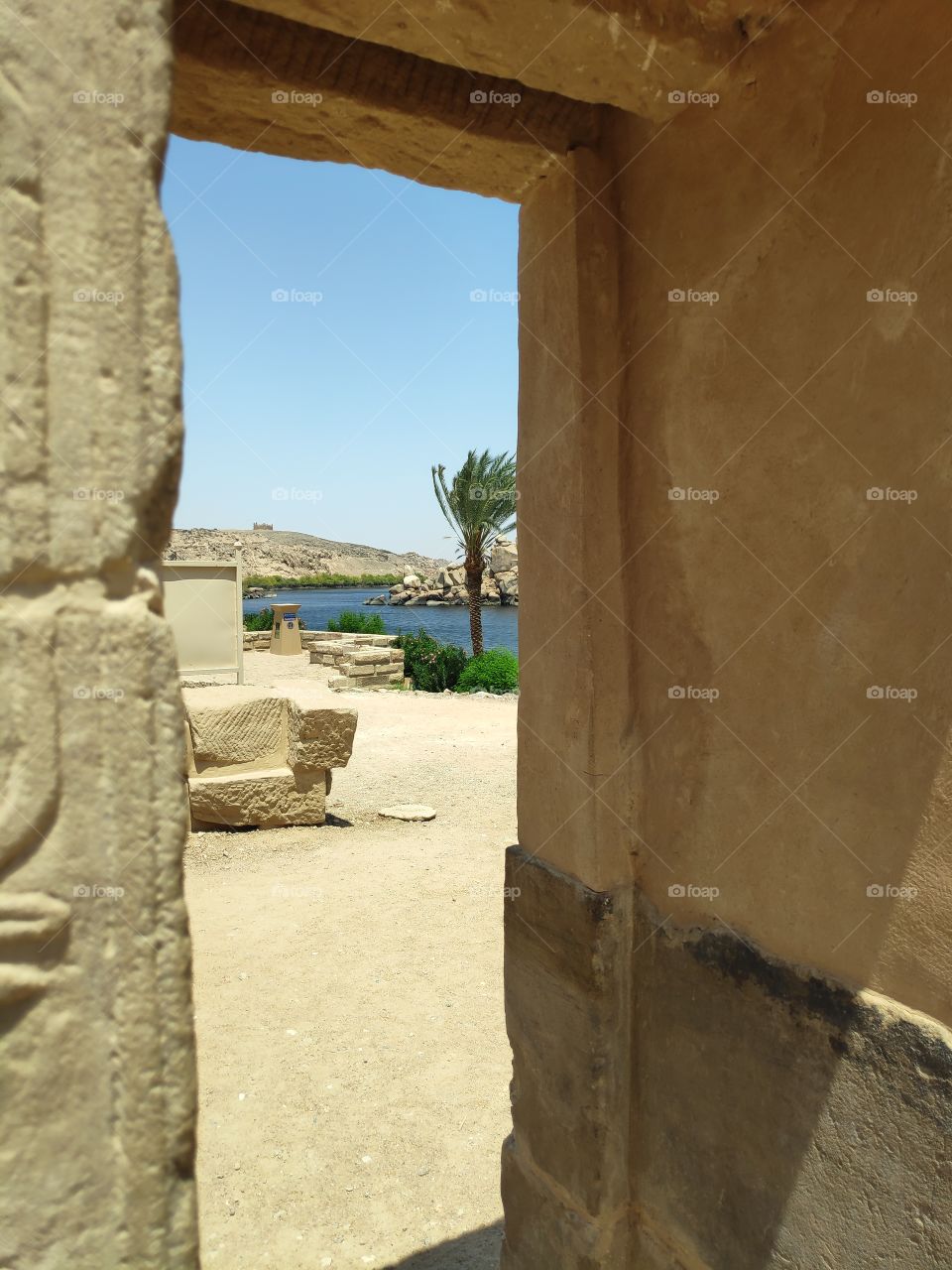Nile River from the temple of  Philae - Aswan - Egypt