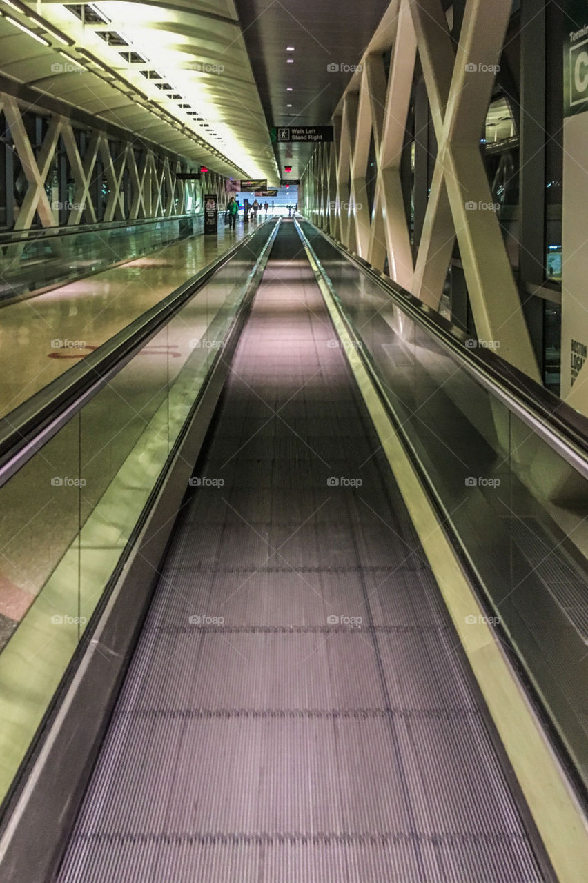 Airport moving walkway 