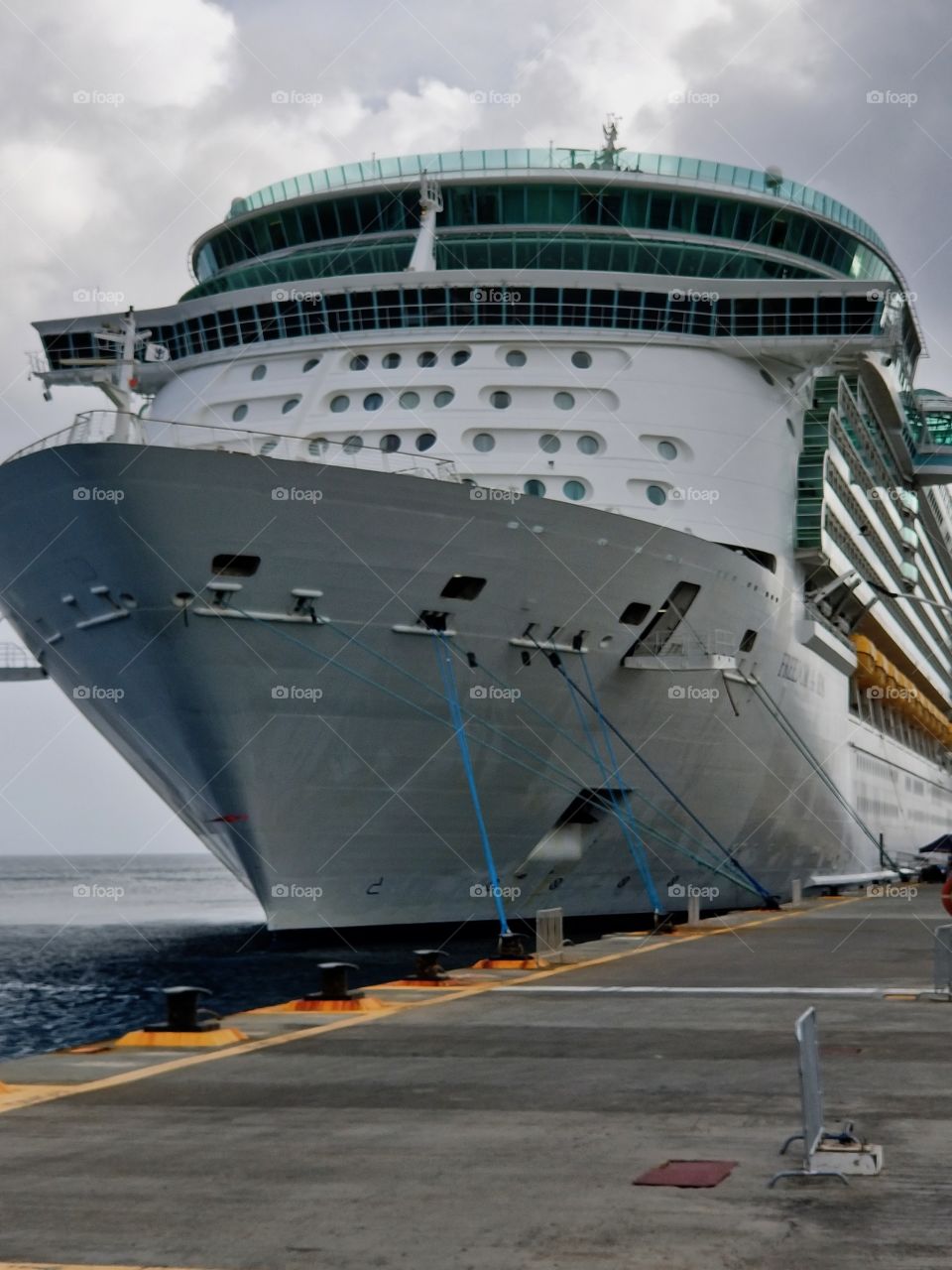 Cruise ship docked in Port St Maarten