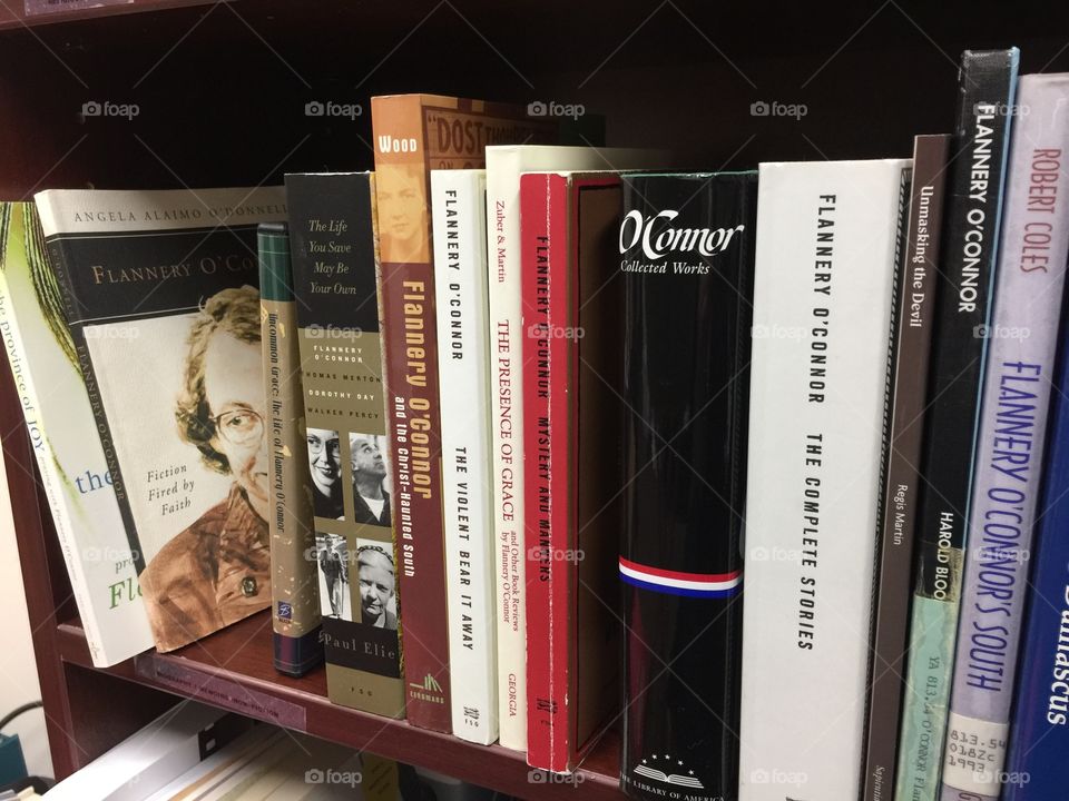 Flannery O'Connor book shelf