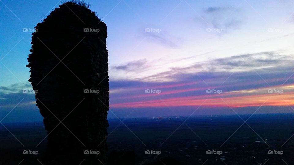 sunset in Siria fortress