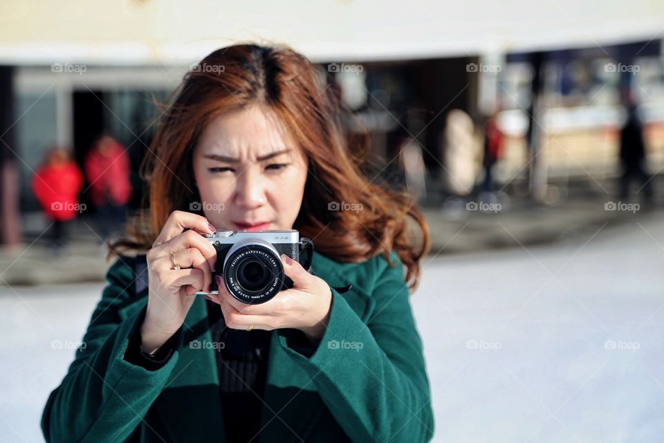 Women taking a photo 