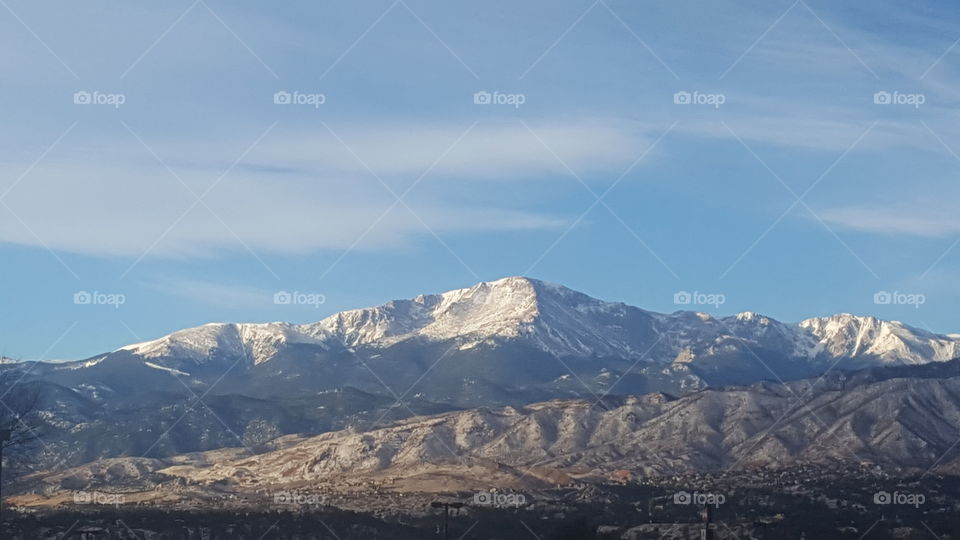 Pikes Peak in the morning
