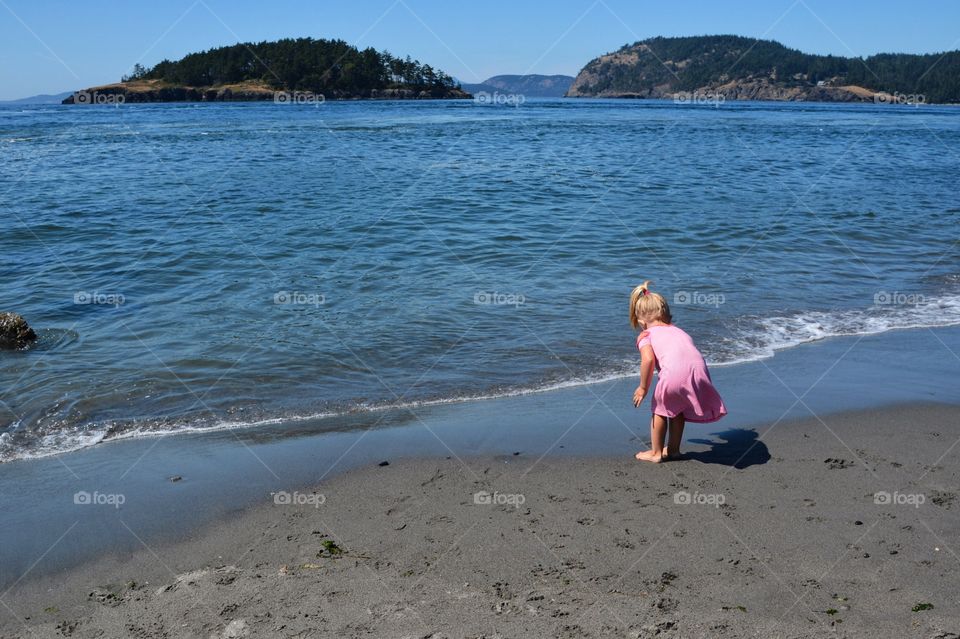 Little girl at the beach