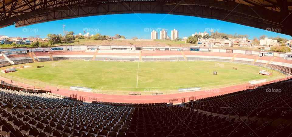 Vista Panorâmica do Estádio Jayme Cintra, na cidade de Jundiaí. Aqui o time mandante é o Paulista Futebol Clube