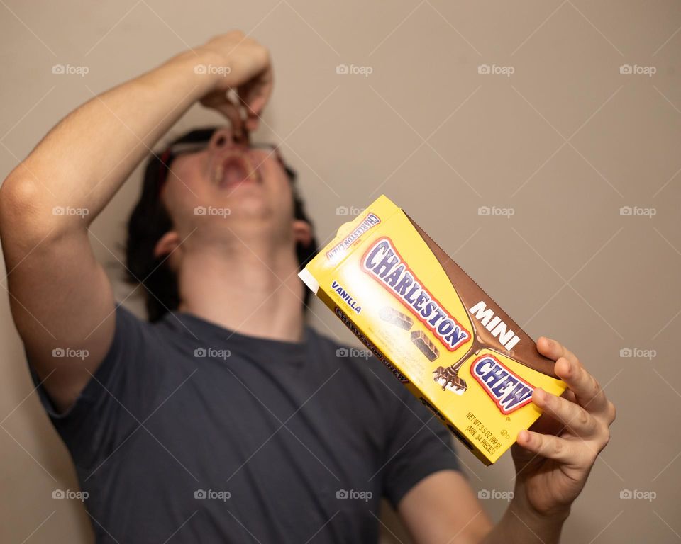 Man Eating Candy