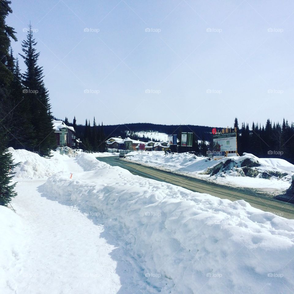 Warm sunny day at sunpeaks resort! 