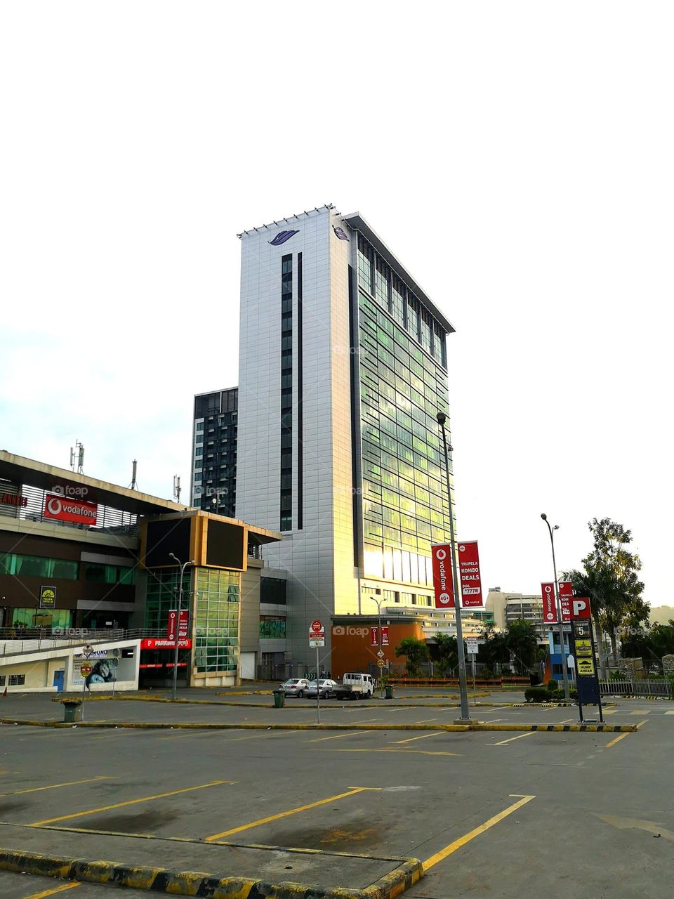 A sole skyscraper in Port Moresby, Papua New Guinea