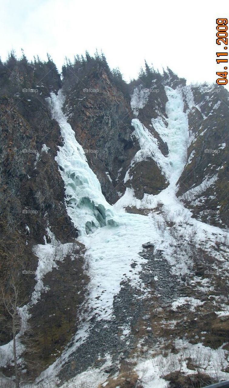 Valdez Alaska waterfall