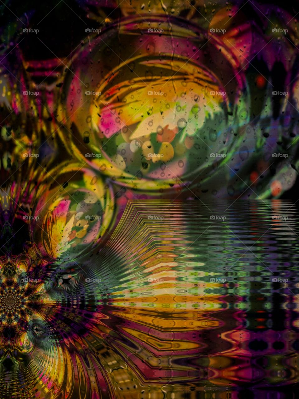 colorful abstract of light fixture