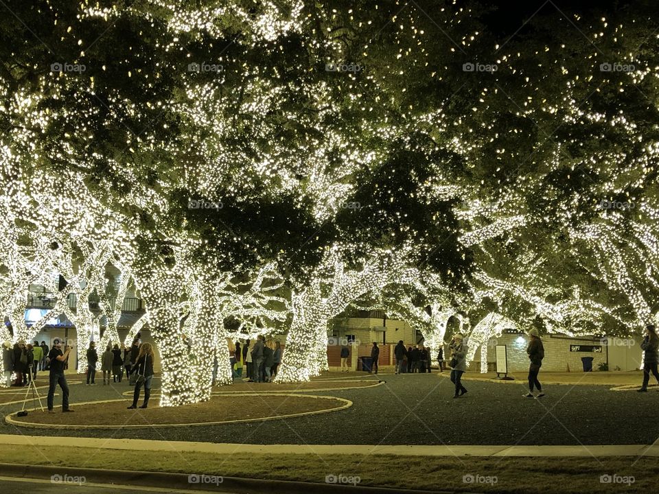 Christmas lights at Johnson City, Texas