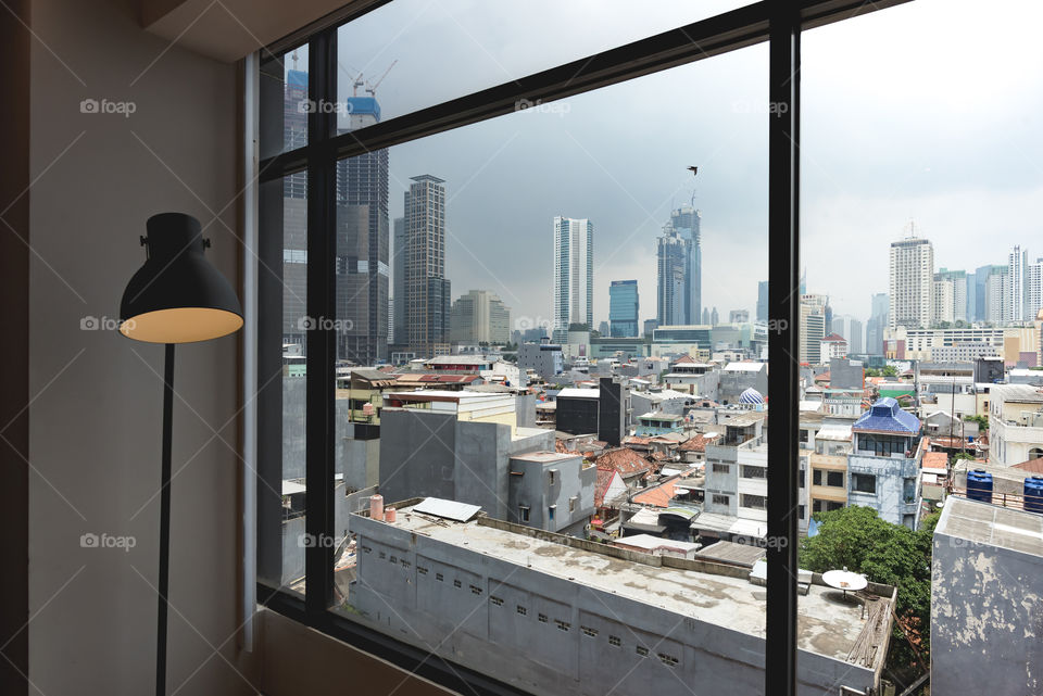 City view from the window, it was such a cloudy day, seems about to rain shortly