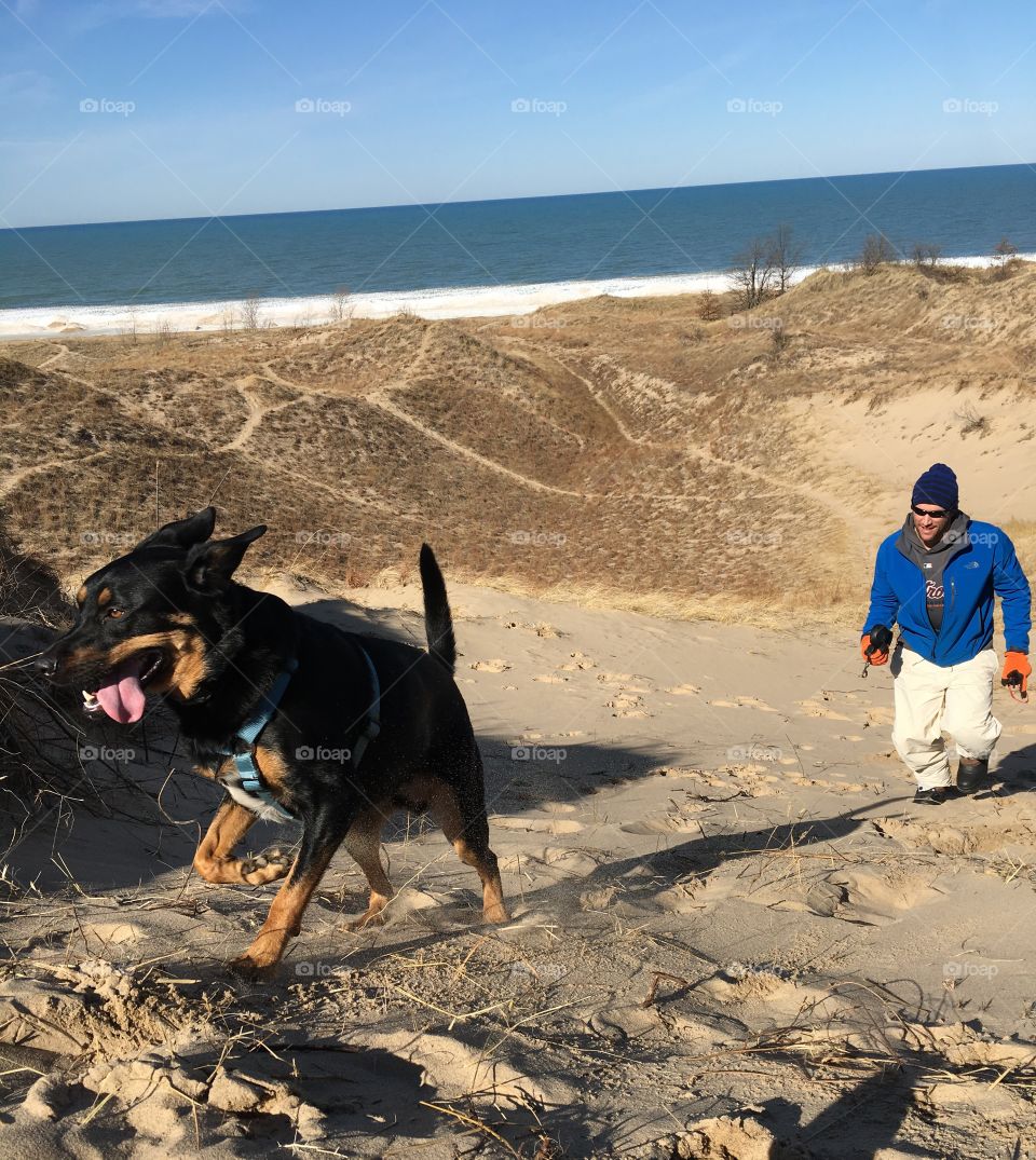 Running sand dunes in Michigan!