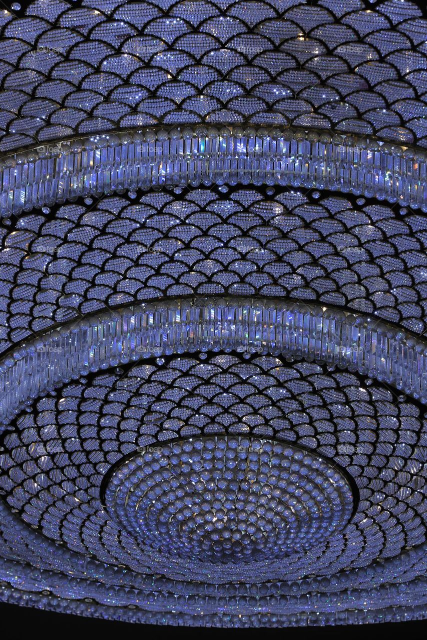 the beauty of the details of a chandelier