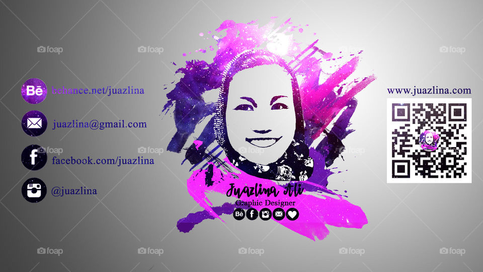 Juazlina's business card 